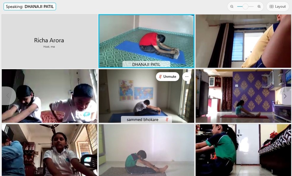 International Yoga Day 2021, S.B.Patil School