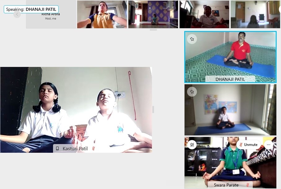 International Yoga Day 2021, S.B.Patil School